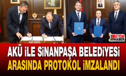 Akü ile Sinanpaşa Belediyesi arasında protokol imzalandı