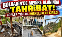 Bolvadin’de mesire alanında tahribat! Çöpler yığıldı, korkuluklar kırıldı