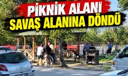 Piknik alanı savaş alanına döndü