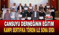 Cansuyu Derneğinin eğitim kampı sertifika töreni ile sona erdi
