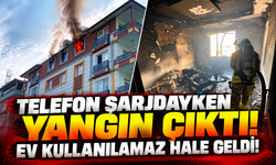 Telefon şarjdayken yangın çıktı! Ev kullanılamaz hale geldi