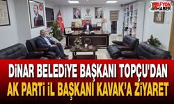 Dinar Belediye Başkanı Topçu'dan AK Parti İl Başkanı Kavak’a ziyaret