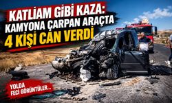 Katliam gibi kaza: Kamyona çarpan araçta 4 kişi can verdi