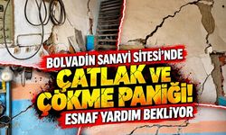 Bolvadin Sanayi Sitesi’nde çatlak ve çökme paniği