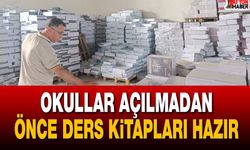 Afyon’da okullar açılmadan önce ders kitapları hazır
