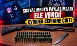 Sosyal Medya Paylaşımları Ele Verdi! Evinden Cephane Çıktı