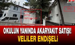 Şuhut’ta okulun yanı başında akaryakıt satışı! Veliler endişeli