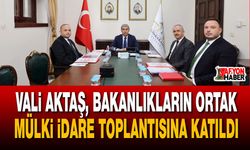 Vali Aktaş, Bakanlıkların Ortak Mülki İdare Toplantısına Katıldı