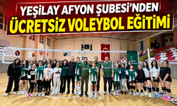 Yeşilay Afyon Şubesi'nden Voleybol Eğitimi