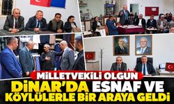 Milletvekili Olgun Dinar'da esnaf ve köylülerle bir araya geldi