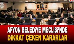 Afyon Belediye Meclisi’nde dikkat çeken kararlar