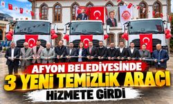 Afyon Belediyesinde 3 Yeni Temizlik Aracı Hizmete Girdi