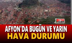 Afyon'da cumartesi pazar hava durumu