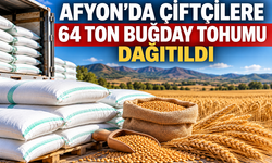 Afyon’da çiftçilere 64 ton buğday tohumu dağıtıldı