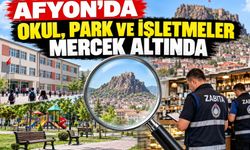Afyon'da okul, park ve işletmeler mercek altında
