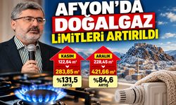 Afyon’da doğalgaz limitleri artırıldı