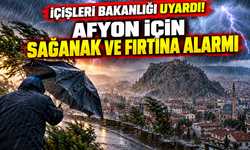 İçişleri Bakanlığı uyardı! Afyon için sağanak ve fırtına alarmı