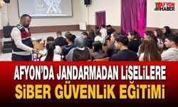 Afyon’da jandarmadan liselilere siber güvenlik eğitimi