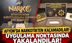 Afyon’da narkotikten kaçamadılar! Uygulama noktasında yakalandılar!