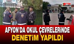 Afyon'da okul çevrelerinde denetim yapıldı