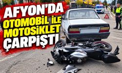 Afyon'da otomobil ile motosiklet çarpıştı