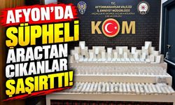 Afyon’da şüpheli araçtan çıkanlar şaşırttı