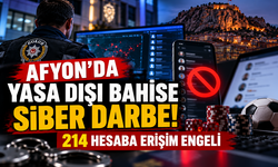 Afyon’da yasa dışı 214 hesaba erişim engeli getirildi!