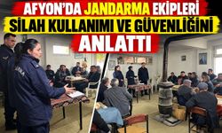 Afyon’da jandarma ekipleri silah kullanımı ve güvenliğini anlattı