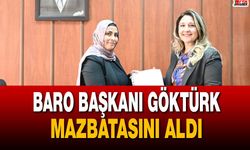 Baro Başkanı Göktürk mazbatasını aldı