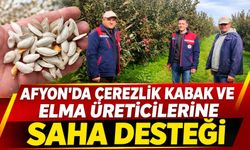 Afyon'da Çerezlik Kabak ve Elma Üreticilerine Saha Desteği