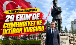 Faruk Duha Erhan'dan 29 Ekim'de Cumhuriyet ve İktidar Vurgusu