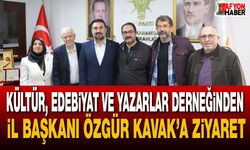 Kültür, Edebiyat ve Yazarlar Derneğinden İl Başkanı Özgür Kavak’a ziyaret