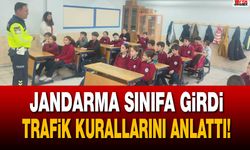 Jandarma sınıfa girdi, trafik kurallarını anlattı!