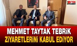 Mehmet Taytak tebrik ziyaretlerini kabul ediyor