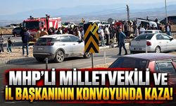 MHP’li milletvekili ve il başkanının konvoyunda kaza