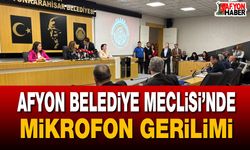 Afyon Belediye Meclisi’nde mikrofon gerilimi