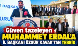 Güven tazeleyen Muhammet Erdal’a İl Başkanı Özgür Kavak’tan tebrik
