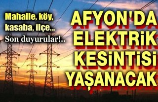 Afyonkarahisar elektrik kesintileri OEDAŞ duyurusu