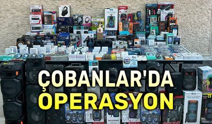 Afyon Çobanlar'da kaçak elektronik eşya operasyonu