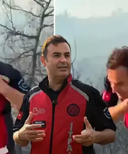 Orman yangınını anlatırken yaralandı!