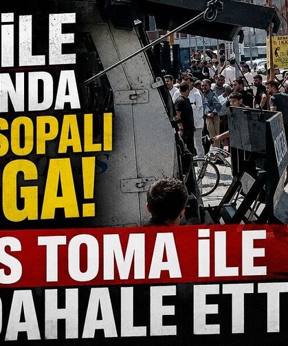 İki aile arasında taşlı sopalı kavga! Polis TOMA ile müdahale etti