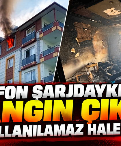 Telefon şarjdayken yangın çıktı! Ev kullanılamaz hale geldi