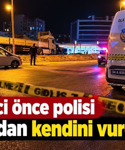 Taksici önce polisi ardından kendini vurdu
