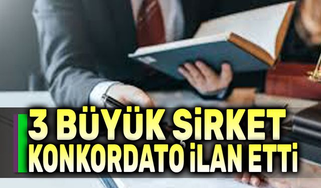 Üç büyük şirket daha konkordato ilan etti