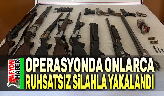 Operasyonda onlarca ruhsatsız silahla yakalandı