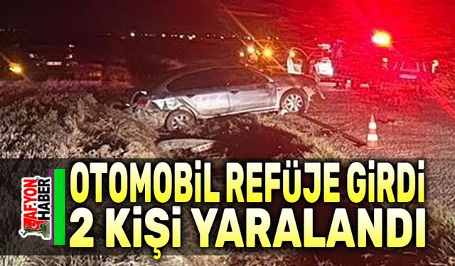 Otomobil refüje girdi, 2 kişi yaralandı