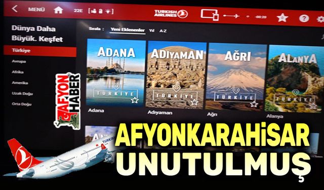 THY, yolcu uçaklarında Afyon'u unutmuş