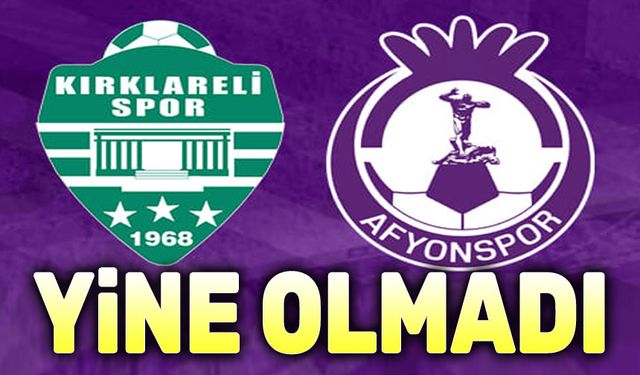 Kırklarelispor:2 Afyonspor:0