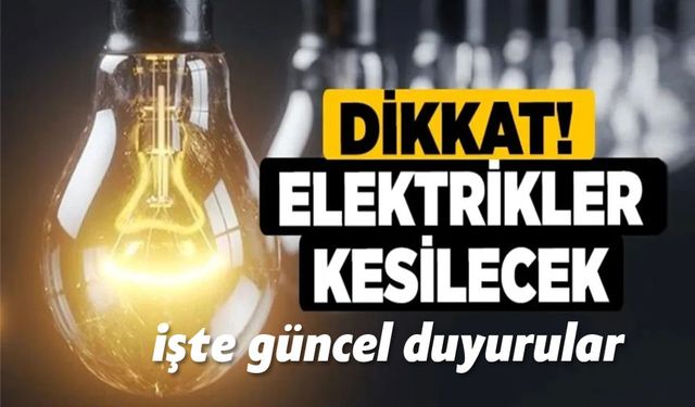 OEDAŞ Afyon planlı elektrik kesintileri