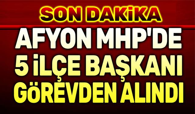 Afyon MHP'de 5 ilçe başkanı değişti!..